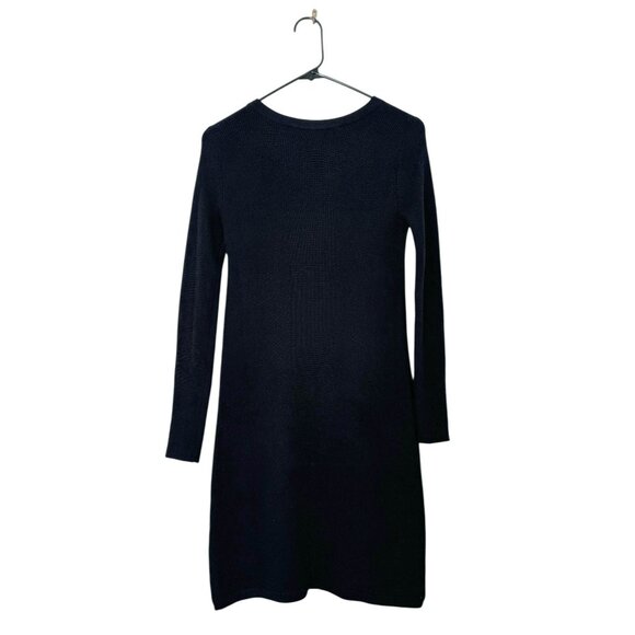 Athleta Nordic Sweater Dress in Black Merino Wool - Picture 5 of 10